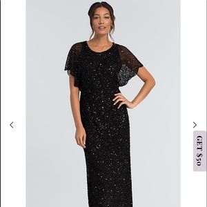 Adrianna Papell black sequin dress